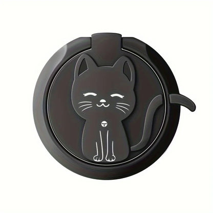 Rotate Metal Ring Holder Cute Cartoon Cat Finger Ring Mobile Phone Round Mount Stand for IPhone 15 Samsung Huawei Xiaomi Redmi