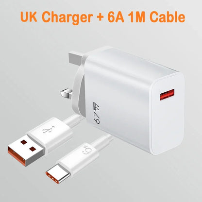 För Xiaomi 67W USB Snabbladdare 6A Typ C Kabeltelefon Strömadapter För Mi 12 11 POCO X5 X4 Pro Redmi Note9 10 11 Laddningslinje