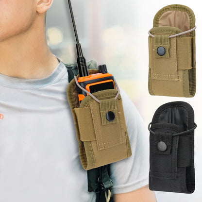 Taktisk Walkie Talkie Pouch Oxford Molle Radio Pouch Hållare Ficka Bärbar Utomhus Jakt Sport Midjeväska Interphone hölster