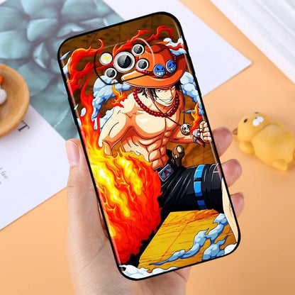 Anime Art Ones Pieces Case For Xiaomi: Black TPU Phone Case