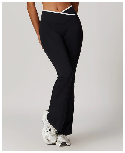 Women's High Waist Flared Fitness Pants for Yoga and Dance