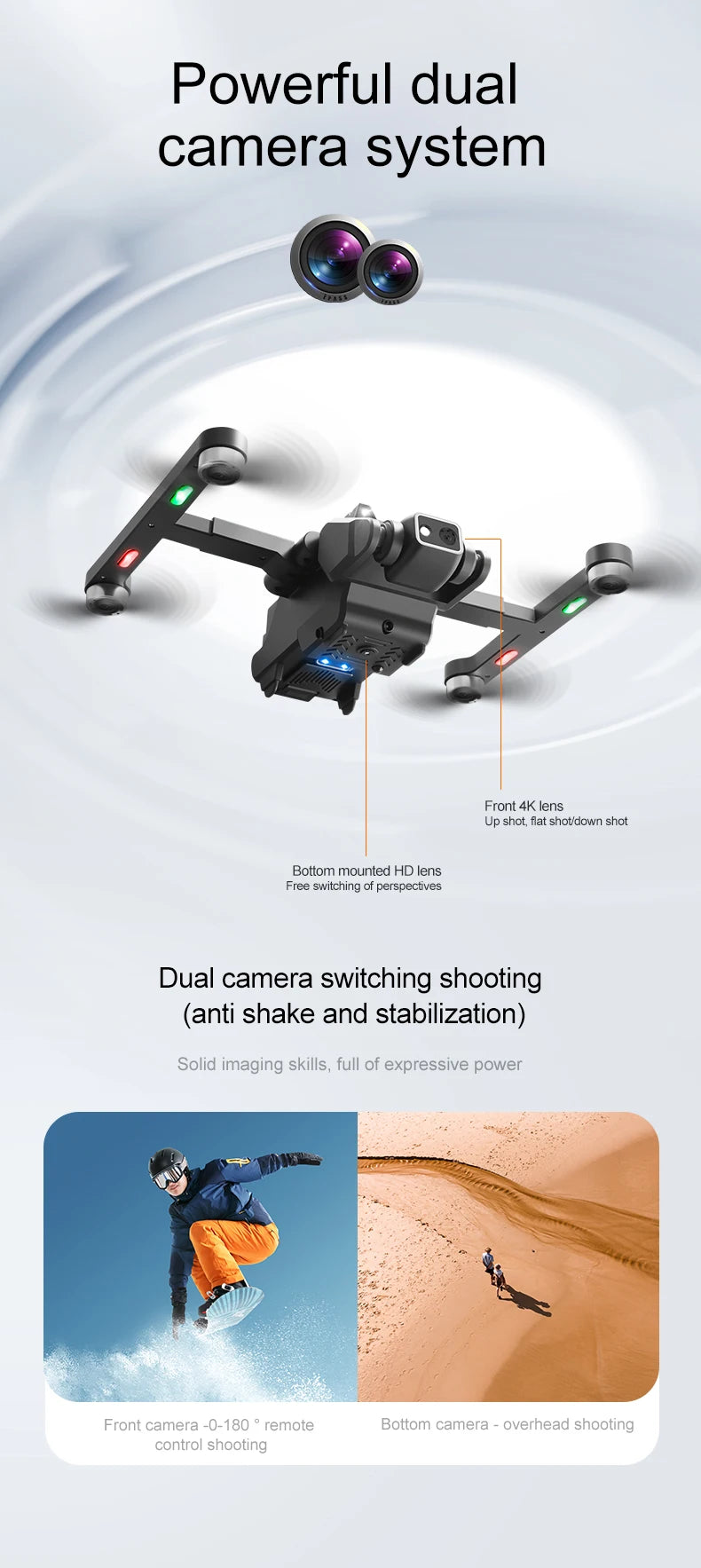 RG 700Pro RC Drönare GPS Undvikande av hinder Flygfotografi HD Dubbelkamera Quadcopter Borstlös motorhelikopter Barn Vuxenleksak