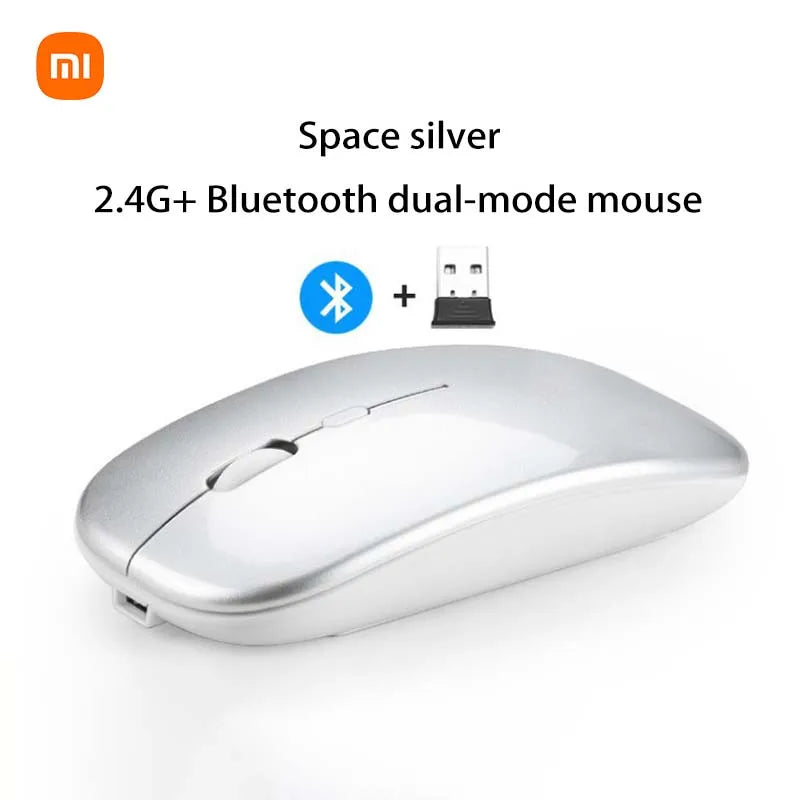 Xiaomi 2,4 GHz Bluetooth-mus Trådlös USB Uppladdningsbar Tystnad Ergonomi Dubbelmodell Mini