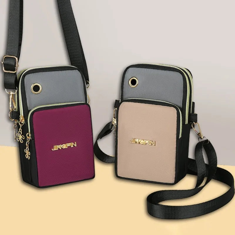 New Mobile Phone Crossbody Bags for Women – Fashion Female Shoulder Bag, Cell Phone Pouch with Headphone Plug, Large Capacity Wallet.