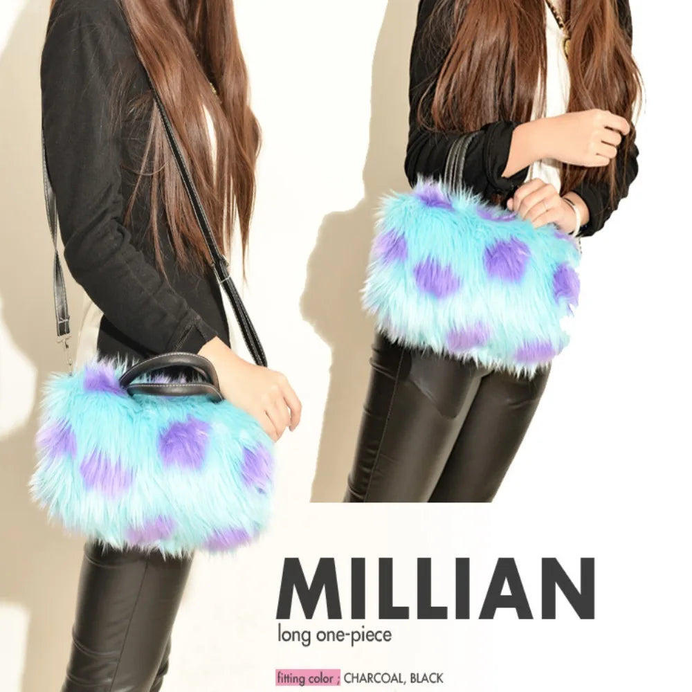 Winter Plush Bag: Long Fur Handbag, Women's Crossbody, Fashion Trend Shoulder