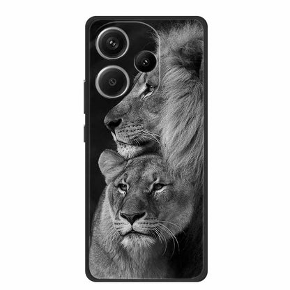 Animals Soft Silicone TPU Back Cover with Wolf Protective Bumper for Xiaomi POCO F6 5G – For POCO F6