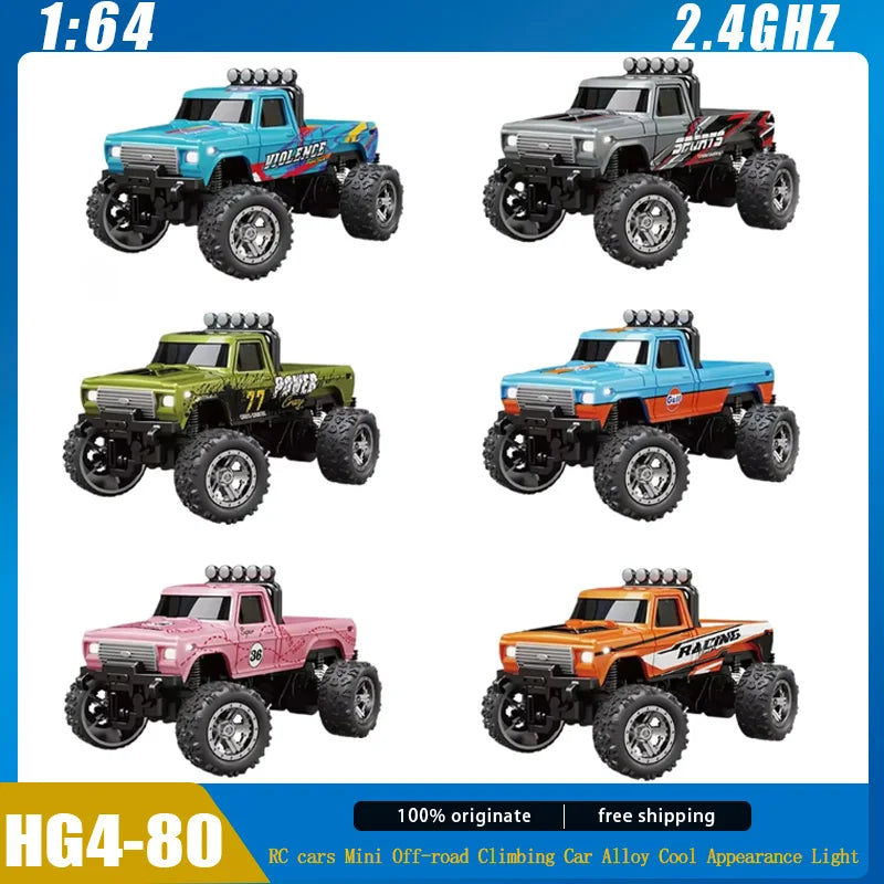 RC Cars 1:64 Metal Mini Drift Rc Car Remote Control Car High-Speed Off-road Climbing Racing Cars Children's Toys for Kids Custom