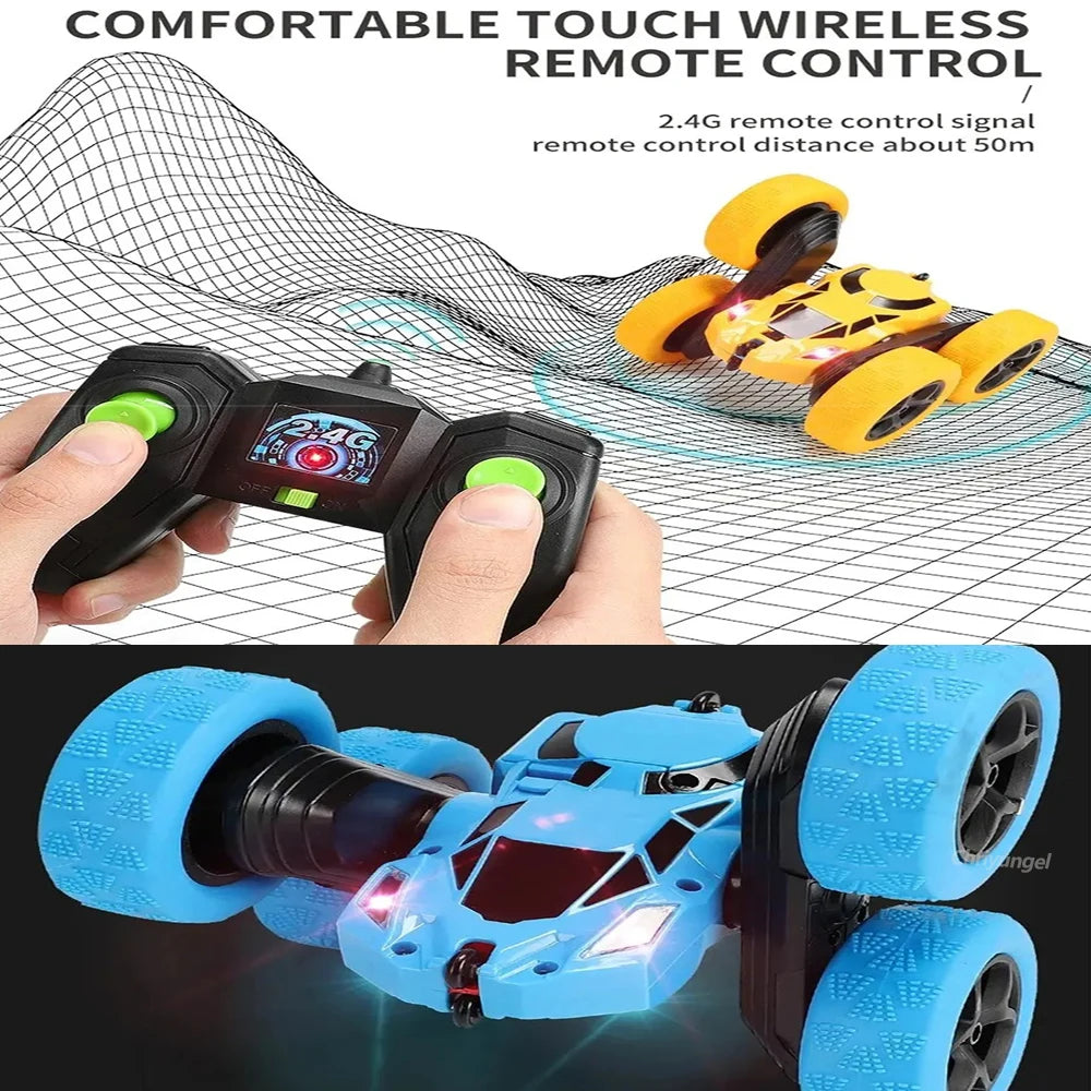 RC Stunt Car for Kids – Double-Sided Flip Remote Control Cars, 2.4G High Speed, 360° Rotation Drift Auto Toys, Perfect Gift for Boys and Girls