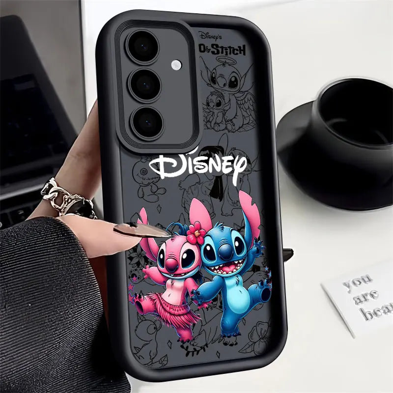 Angel And Stitch Koala Disney S24FE Phone Case For Samsung Galaxy S24 S23 S21 S20 Fe S25 Ultra S22 Plus 5G Shockproof Back Cover