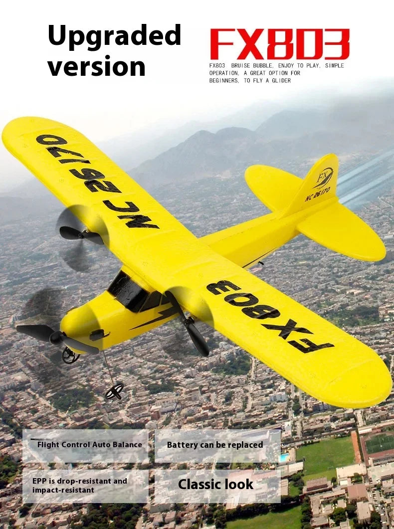 New FX803 remote control aircraft Two channel fixed wing foam remote control glider Children's aircraft model toy aircraft