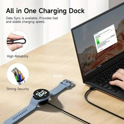 Fast Wireless PD USB Charging Cable Cord Stand Dock Charger Adapter For Samsung Galaxy Watch 6 Watch5 Pro Watch 5 4 3 44mm 40mm