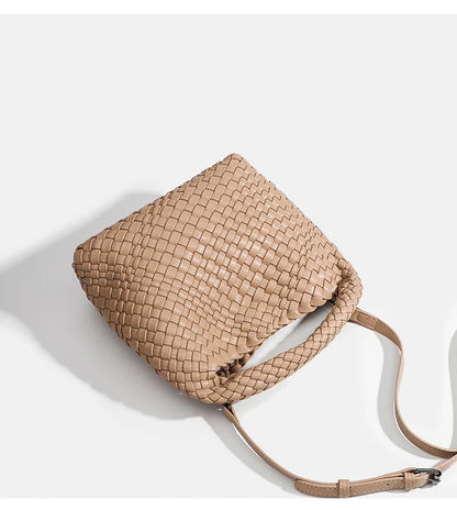 Luxury Woven Bag: Designer, Soft PU