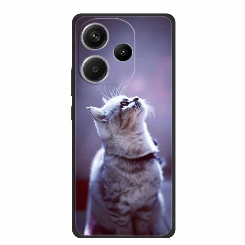 Animals Soft Silikon TPU bakstycke med Wolf Protective Bumper för Xiaomi POCO F6 5G – För POCO F6