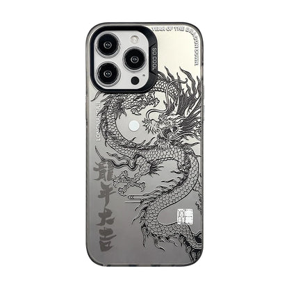 Lyxigt Dragon Totem Armor-fodral för iPhone: Anti-drop, Lens Protect, Plating Cover