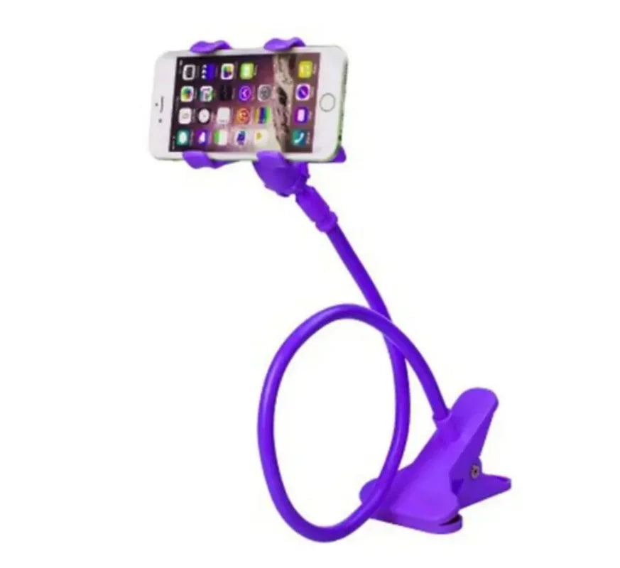 Universal Flexible Gooseneck Mobile Phone Holder – Adjustable Bed, Desk, and Table Clip Stand for Smartphones