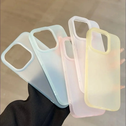 Ultra Thin Feel Multi-Color Matte Transparent Phone Case for iPhone Models