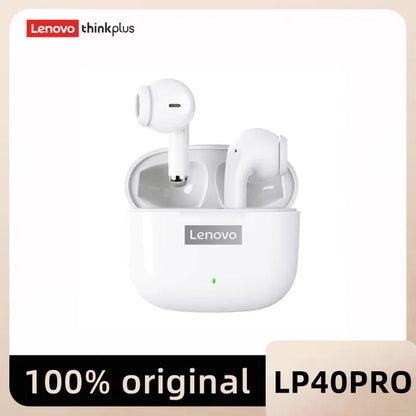 Original Lenovo LP40 Pro TWS Earphones Wireless Bluetooth 5.1 Sport Noise Reduction Headphones Touch Control 250mAH Earphones