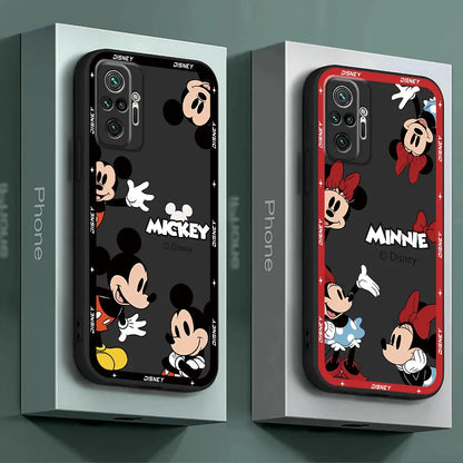 Telefonfodral för Redmi K40s K60 10 9 12 12C K40 Pro K50 Gaming 9A 9C A2 A1 Plus 10A 10C Silikon Disney Musse Pigg Fodral