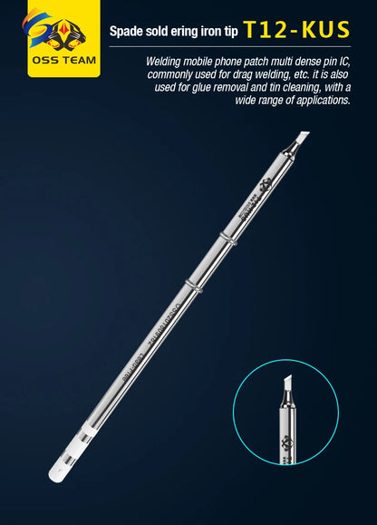 OSS T12-X PLUS Lödstation Elektronisk lödkolv med T12-tips för PCB-reparation Telefonkort Svetsreparationsverktyg