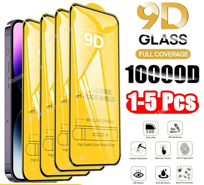 1-5PCS 9D Screen Protector Tempered Glass for IPhone 13 Pro Max