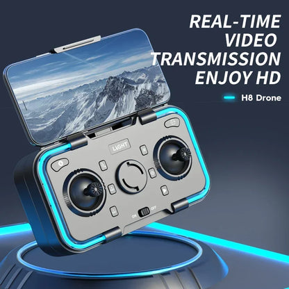 MHD 4K Dual Camera Drone H8 Smart Obstacle Avoidance One Key Takeoff Landing Optical Flow 360 Roll Cool Helicopter RC Quadcopter