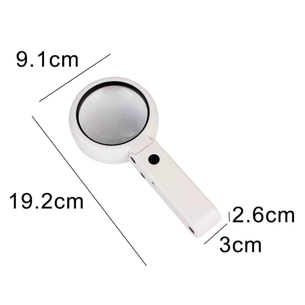 Foldable with 8 LED Light 5x 11x Stand Desk for Jewelry Appraisal Reading Repair Magnifying Glass Portable Hand-held