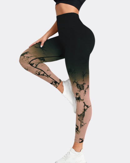 Women's High Waist Gradient Seamless Leggings with Scrunch Butt