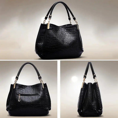 Women's Tote: Large, Crocodile Print, Daily Commute