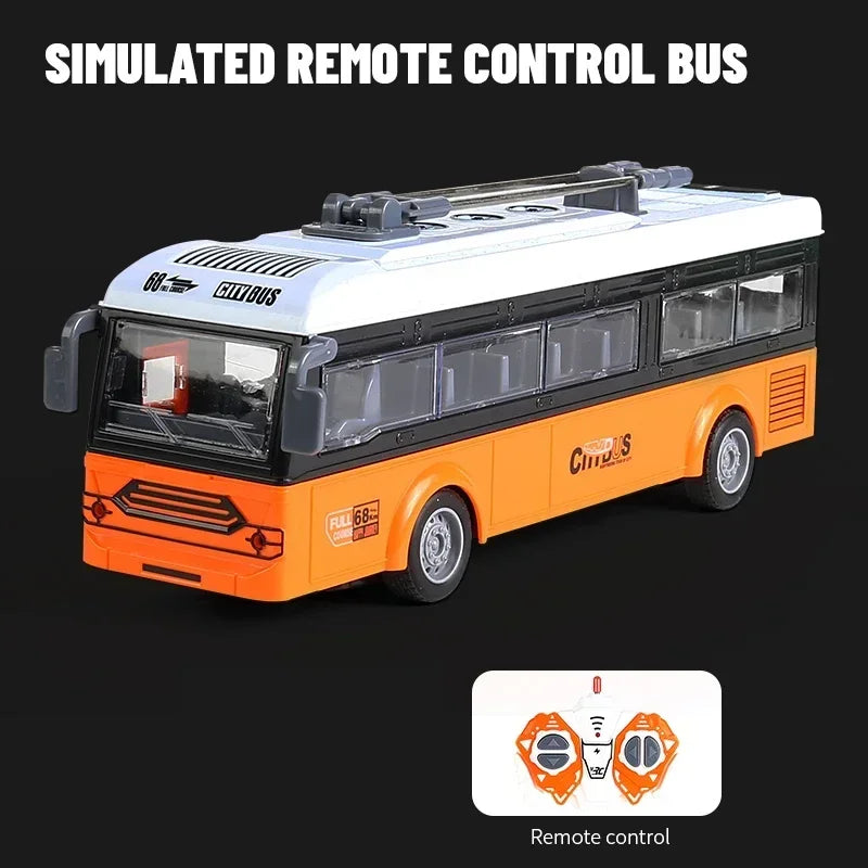 Remote Control Tour Bus – 4CH Double Decker Sightseeing Bus, Simulated Ambulance & School Bus Model, RC Electric Vehicle Toys