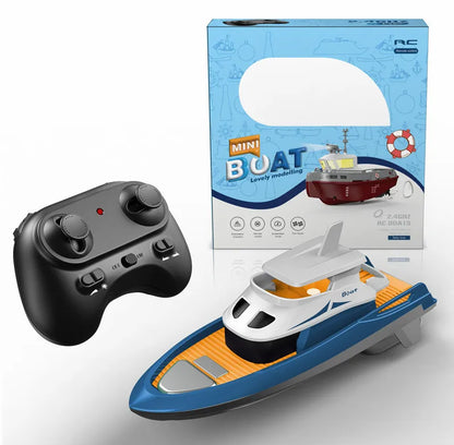 S820 RC Boat 2.4G 1/72 Powerful Dual Motor Long Range Wireless Electric Remote Control Tugboat Model Toys for Boys Gift