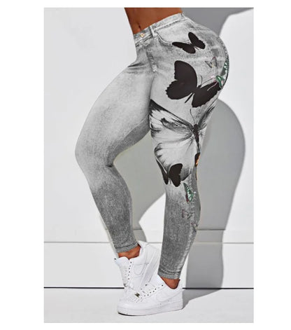 Women's High Waist Leopard Print Yoga Leggings