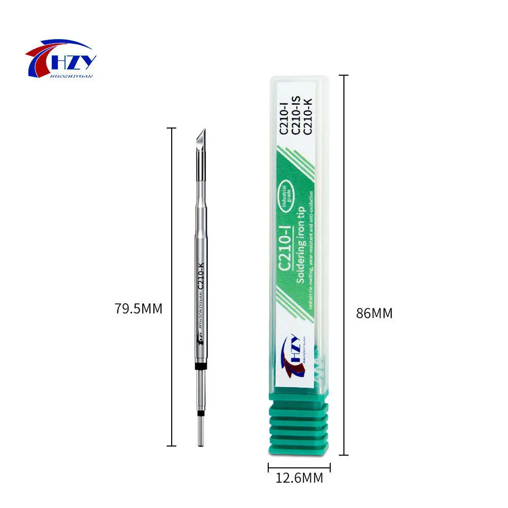 HZY C210-K/I/IS Soldering Iron Tips 210 Heating Core Efficient Heat Conduction for JBC/Sugo/Aifen T210 T26 A9 Soldering Station