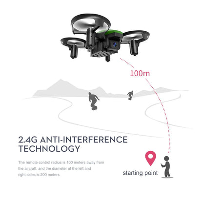 Blå 2BA 2.4G Mini RC Stunt Drone GT1 - Quadcopter i fickstorlek med huvudlöst läge, 360° rullar och professionella funktioner, perfekt för barnleksaker och presenter