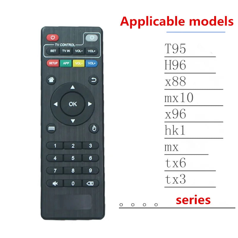 IR Remote Control For Android TV Box H96 max/tX3/X96/X88/HK1 MAX/H40/MX1/TX6S/MX10PRO/T95/QBOX Replacement Remote Controller