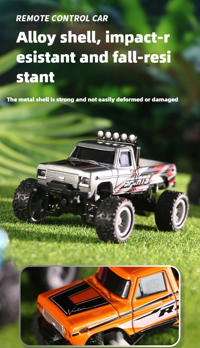 RC Cars 1:64 Metal Mini Drift Rc Car Remote Control Car High-Speed Off-road Climbing Racing Cars Children's Toys for Kids Custom