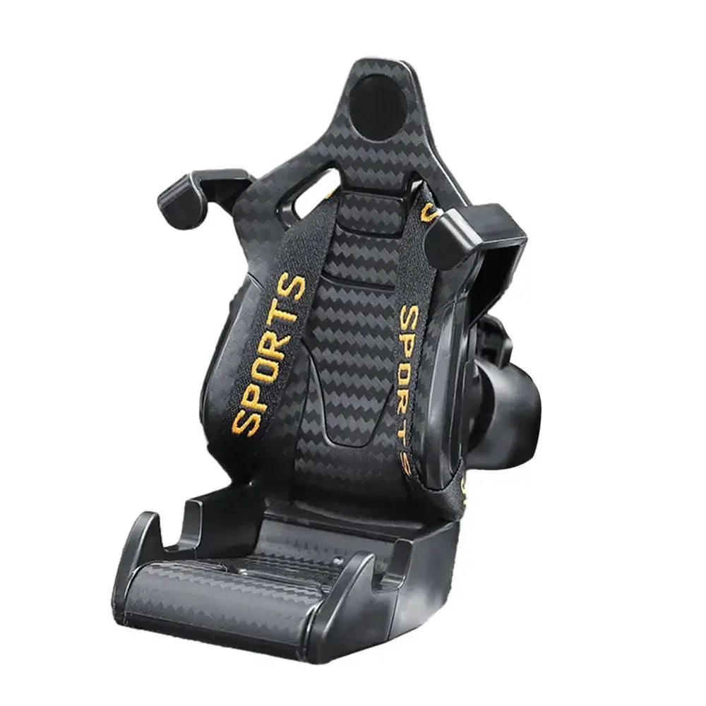 360° Carbon Fiber Racing Seat Car Phone Bracket – Universal Air Vent GPS Support