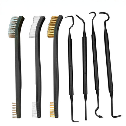 ALLSOME Double-end Steel Wire Brush & Nylon Pick Set Universal Hunting Gun Cleaning Kit Tactical Rifle Gun Cleaning Tool