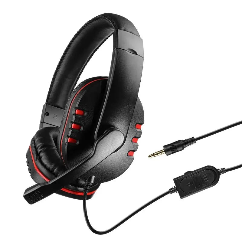 Hörlurar 3,5 mm trådanslutna Gaming Headset Hörlurar Musik för PS4 Play Station 4 Game PC Chat Dator med mikrofon