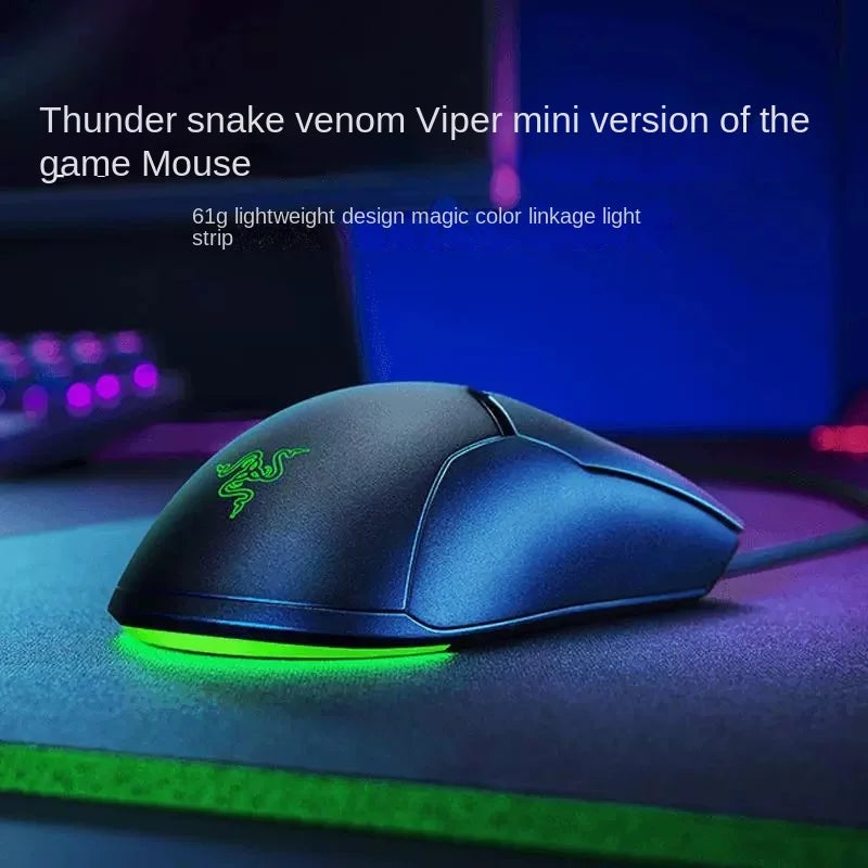 RAZER Venomous Mini Cable Gaming Competitive Mouse Special Edition 8500DPI optical sensor Light cable computer periphera