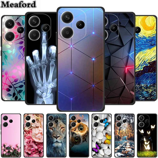 Animals Soft Silikon TPU bakstycke med Wolf Protective Bumper för Xiaomi POCO F6 5G – För POCO F6