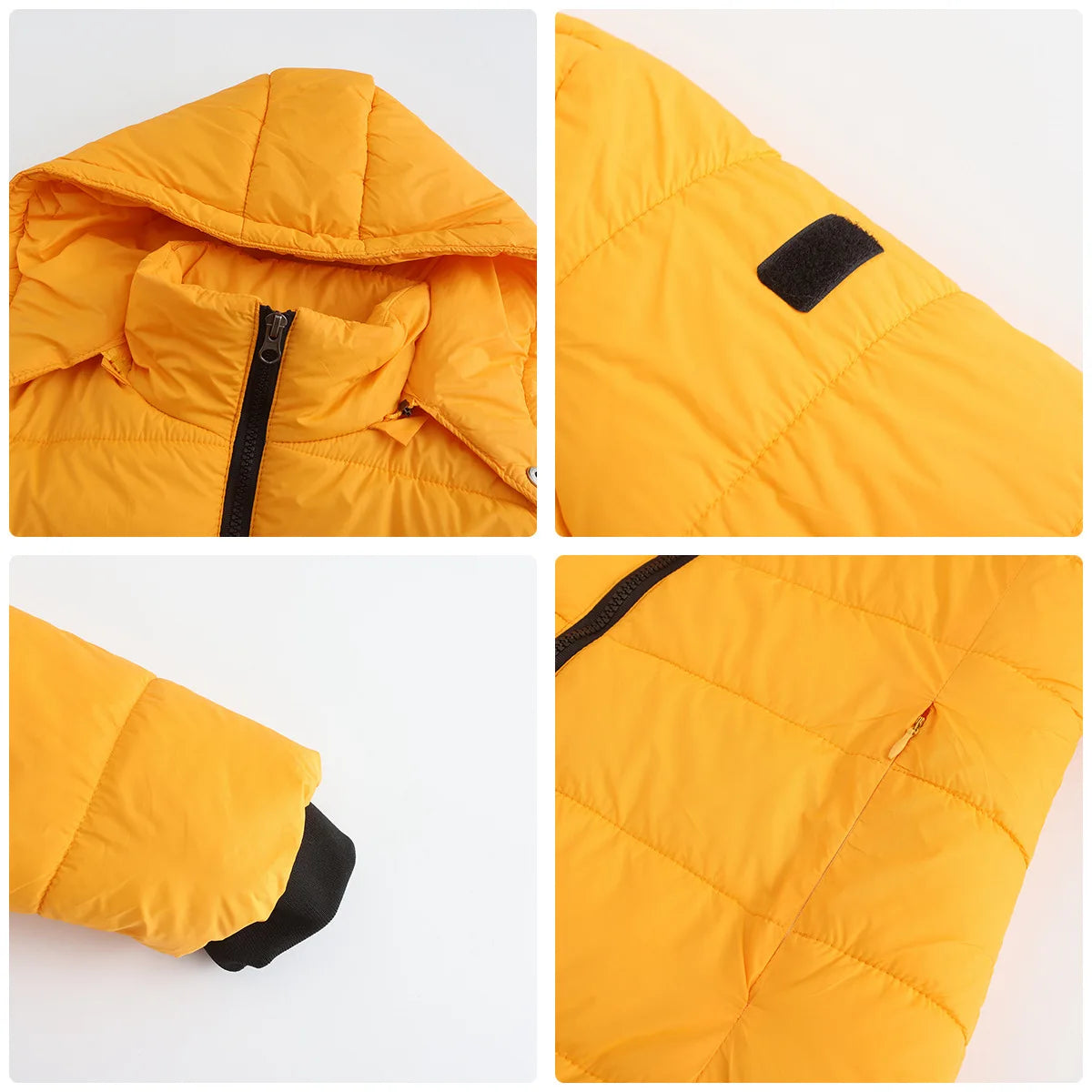 Long Quilted Puffer Jacket for Women in Bold Colors