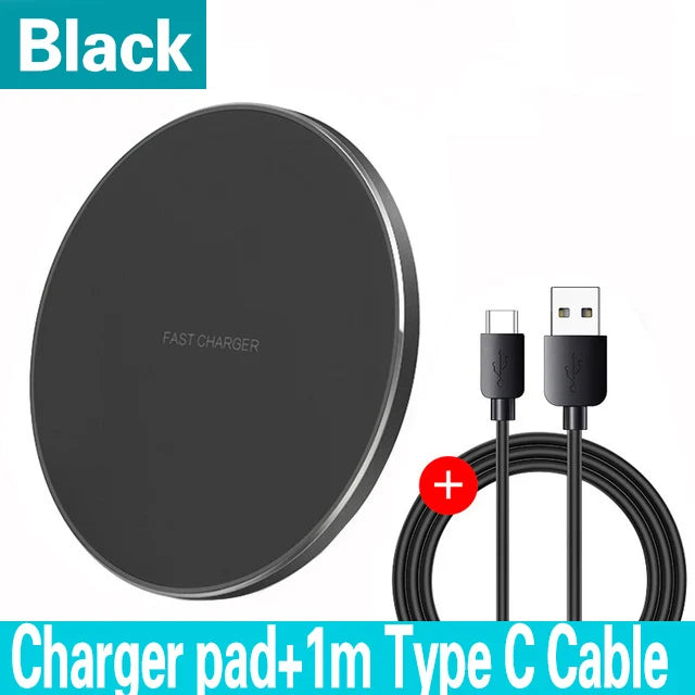 100W Fast Wireless Charger Pad for iPhone 15 14 13 12 11 Pro Max Samsung Galaxy S24 S23 S22 S20 Xiaomi Wireless Charging Station