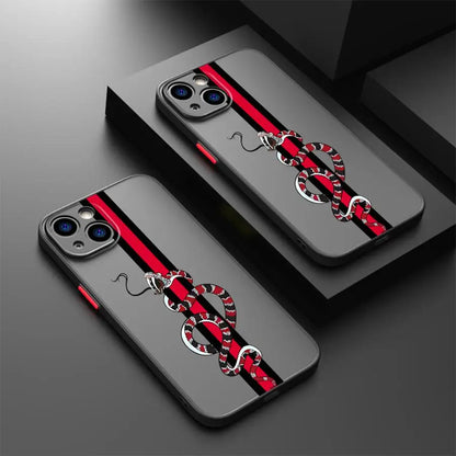 Classic Street Snake Line Phone Case for iPhone 15 16 Pro Max 14 Plus 12 13 11 Pro Max SE 7 8 14 Pro XR XS X 15Pro 12 Mini TPU