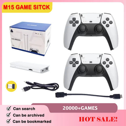 M15 Game Stick Mini TV Handheld Game Classic 4K Retro Game Wireless Controllers HD Output Gaming Consola för PS1 Arcade