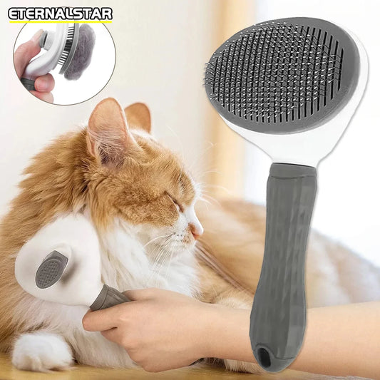 Pet Brush for Dogs & Cats – Self-Cleaning Hair Remover Grooming Tool for Cats and Dogs.