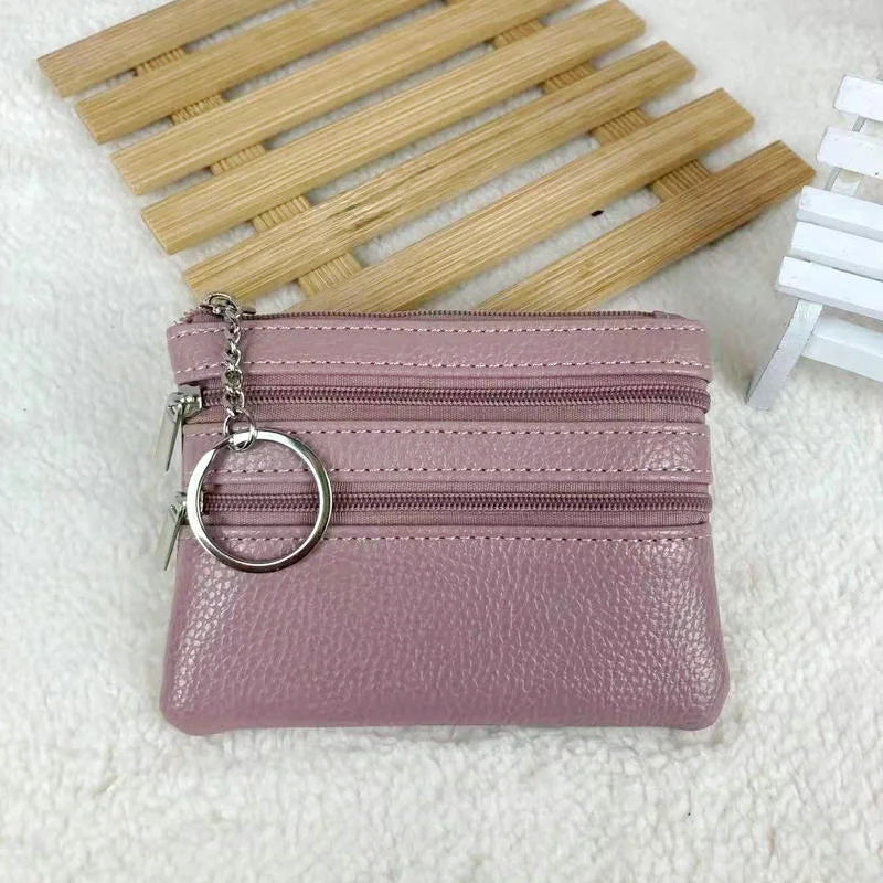 Korean Style Coin Purse: Mini Wallet with Zipper