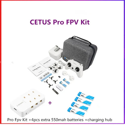 Cetus Pro FPV Kit - Includes VR02 Goggles, Literadio2 SE Transmitter, BT2.0 450mAh 1S Battery, Brushless Racing Drone Quadcopter