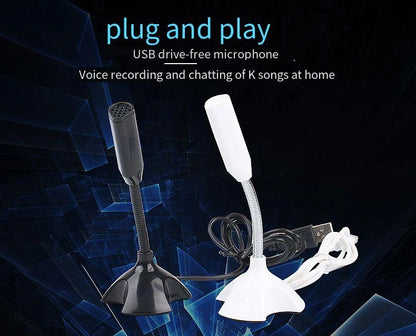 USB Microphone For Laptop And Computers Adjustable Studio Singing Gaming Streaming Mikrofon Stand Mic With Holder Desktop