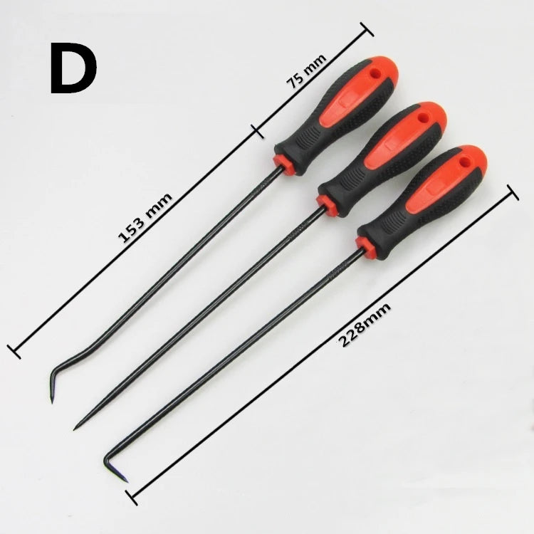 4Pcs Car Auto Vehicle Oil Seal Screwdrivers Set O Ring Removal Tool Gasket Puller Long Remover Tool Set Auto Car Pick and Hook