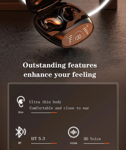 Wireless Sports Bluetooth Headphones Highend Tws Dual Ear Sleep In Ear Md538 Mini Painless Call Noise Cancelling Thin Headphones